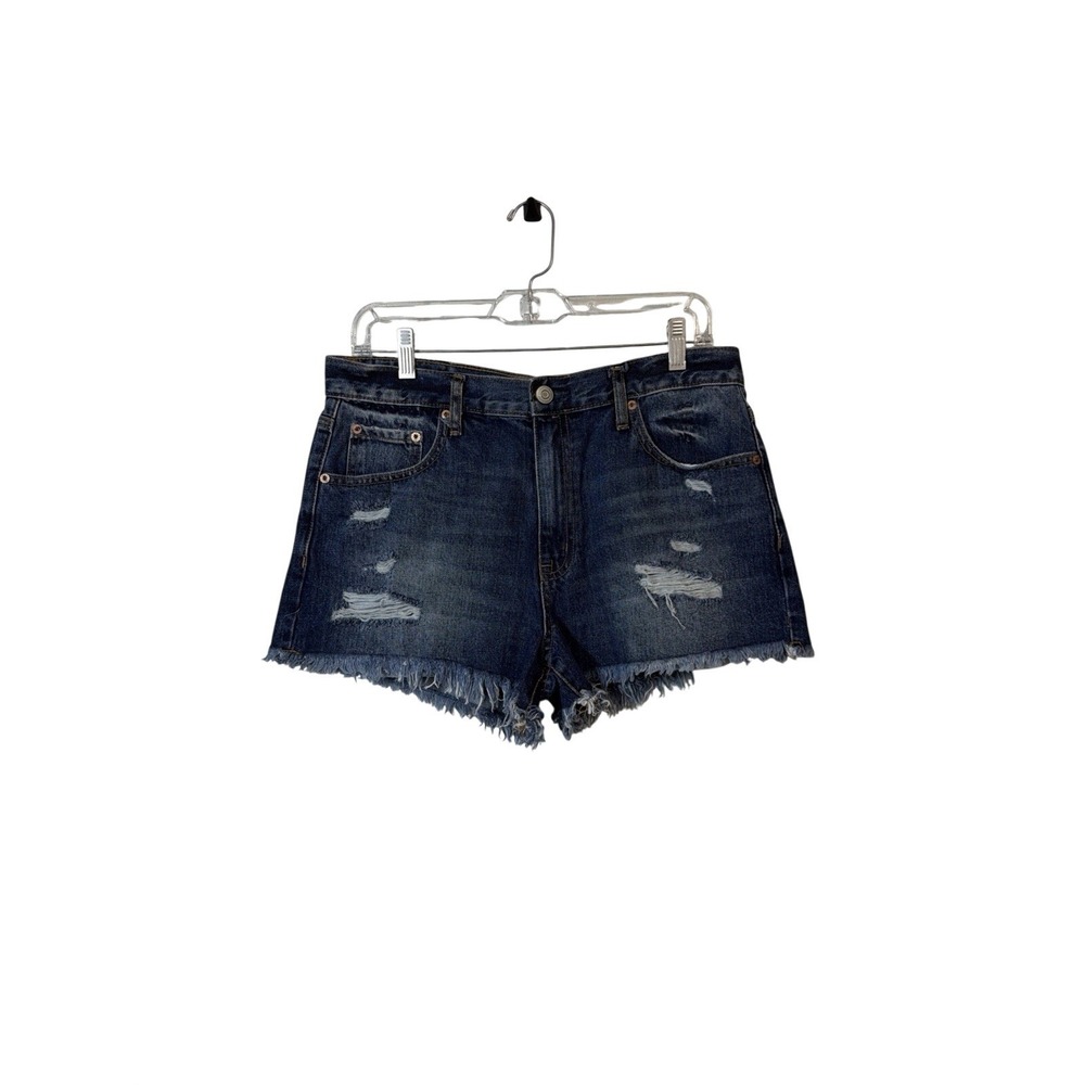 Aeropostale Aero‎ Cheeky Short Women Size 10 Distressed High Waist Raw Hem